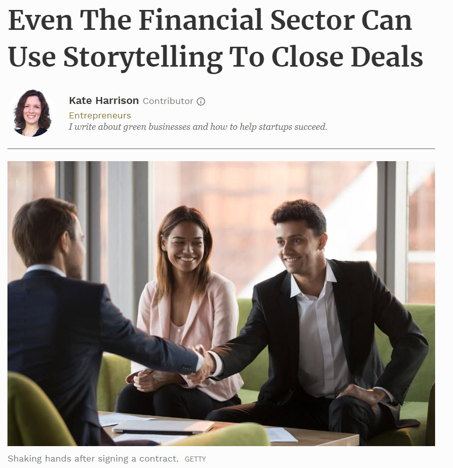 Forbes Storytelling for the Financial Sector
